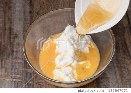 Process for making a cake using high protein Greek yogurt Process for making a cake using high protein Greek yogurt 125647071
