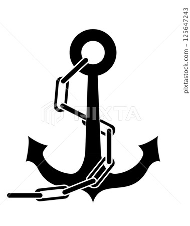anchor with chain ship illustrator anchor with chain ship illustrator 125647243