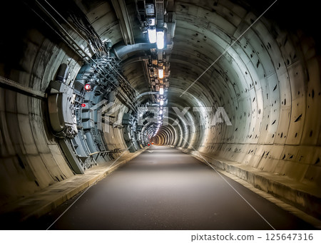 Image material of an underground work tunnel 125647316