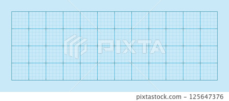 Blueprint grid background in blue tone with fine graph lines. Clean pattern for tech, office, or educational design projects. 125647376
