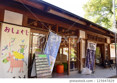 Shizuoka Prefecture Mishima City Park Rakujuen Rest Area Sakura and Restaurant Bremen 125647829