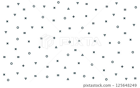 mathematics background flat vector illustration 125648249