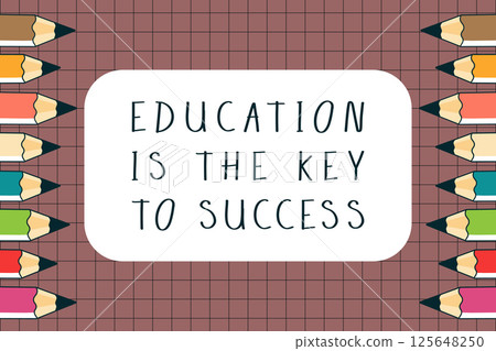 motivation poster about education vector illustration motivation poster about education vector illustration 125648250