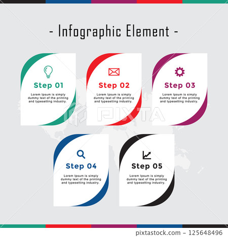 Vector illustration of Business infographics tabs template for presentation, education, web design, banners, brochures, flyers 125648496