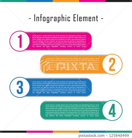 Vector illustration of Business infographics tabs template for presentation, education, web design, banners, brochures, flyers 125648499