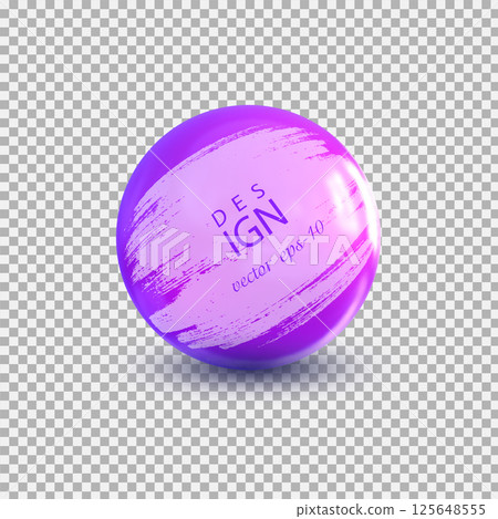 Bright ball, banner vector.Strip paint . 125648555