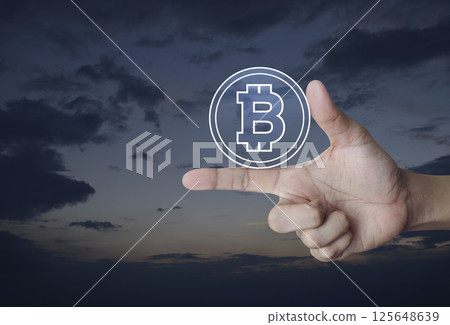 Choosing bitcoin concept Choosing bitcoin concept 125648639