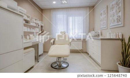 The clean interior of the salon The clean interior of the salon 125648740