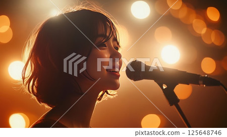 Smiling female musician 125648746