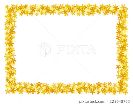 金黃色的花框 金黃色的花框 125648763