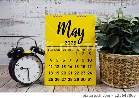May 2025 annual monthly desk calendar for planning and management 125648866