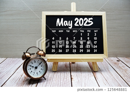 May 2025 annual monthly desk calendar for planning and management 125648881