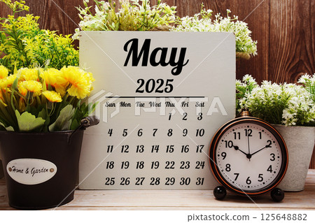 May 2025 annual monthly desk calendar for planning and management May 2025 annual monthly desk calendar for planning and management 125648882