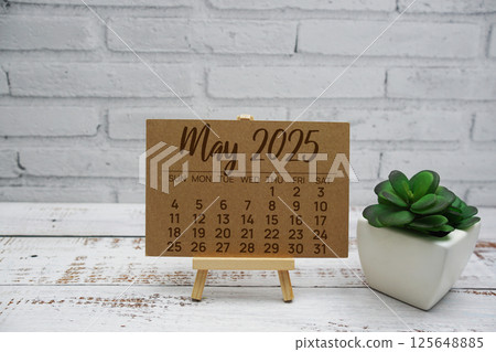 May 2025 annual monthly desk calendar for planning and management 125648885