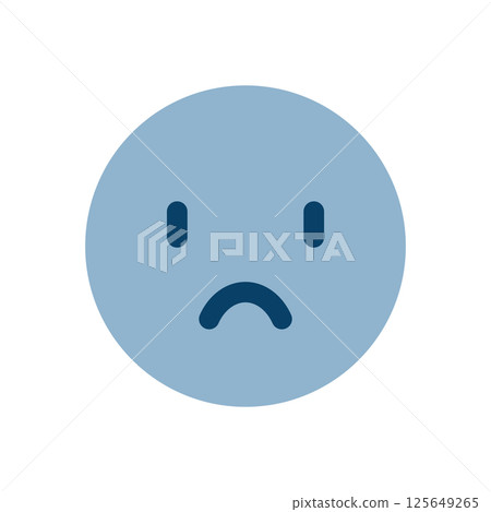 Emoticon icon illustration of dissatisfied expression Emoticon icon illustration of dissatisfied expression 125649265