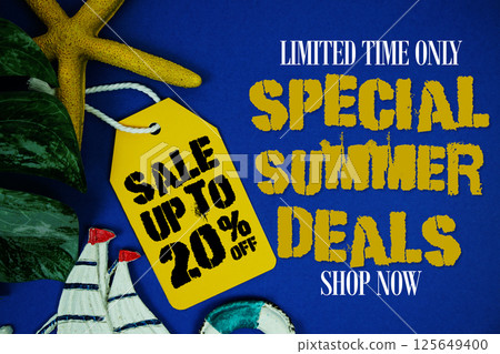 Special Summer Sale 20% Promotion Offer Discount Retail Shopping Concept Special Summer Sale 20% Promotion Offer Discount Retail Shopping Concept 125649400