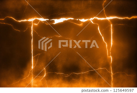 3D rendering heat red cracked ground texture after eruption volcano 3D rendering heat red cracked ground texture after eruption volcano 125649597