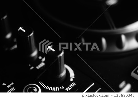 Deejay mixing desk Deejay mixing desk 125650345