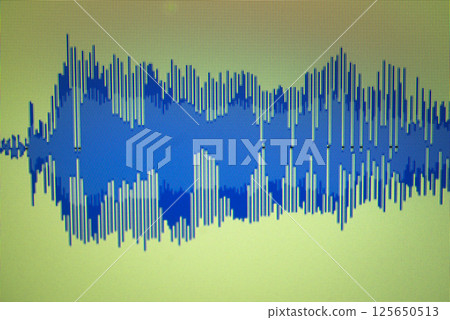 Voiceover studio audio sound wave Voiceover studio audio sound wave 125650513