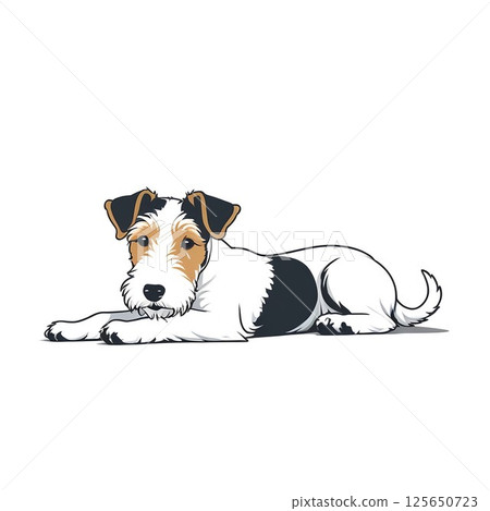 有趣的鐵絲獵狐梗插圖 125650723