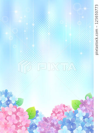 Hydrangea background frame illustration of the rainy season ☆ Many variations Hydrangea background frame illustration of the rainy season ☆ Many variations 125650773