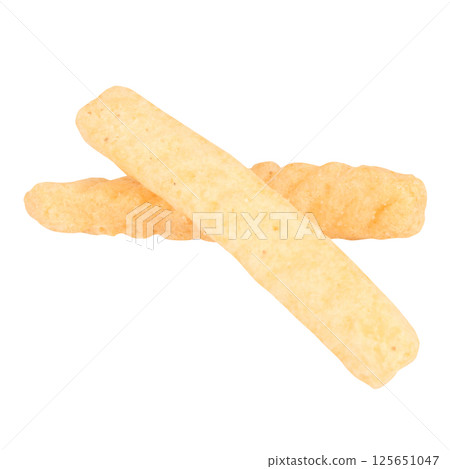 Crispy fried shrimp crackers isolated on white background Crispy fried shrimp crackers isolated on white background 125651047