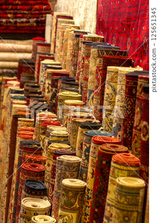 Rolls of carpets Rolls of carpets 125651345