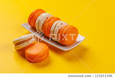 A delightful assortment of fresh macaroons A delightful assortment of fresh macaroons 125651506