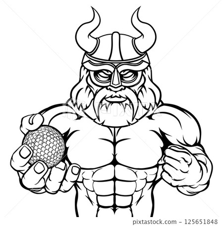 Viking Golf Sports Mascot 125651848