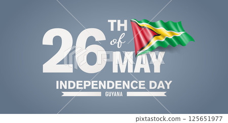 Guyana happy independence day greeting card, banner with template text vector illustration Guyana happy independence day greeting card, banner with template text vector illustration 125651977