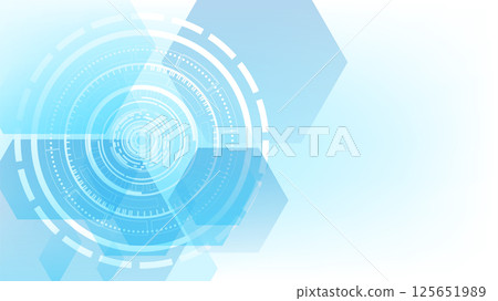 Futuristic pattern with blue light technology background 125651989