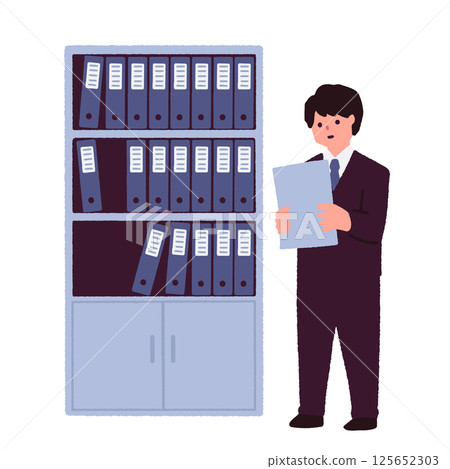 男性辦公室職員閱讀文件 男性辦公室職員閱讀文件 125652303