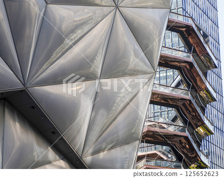 hudson yard new york city modern buildings detail from the high line walkway hudson yard new york city modern buildings detail from the high line walkway 125652623