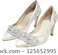 woman shoes isolated on the white background 125652995