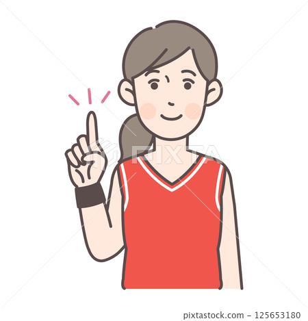 指向的女籃球運動員 指向的女籃球運動員 125653180