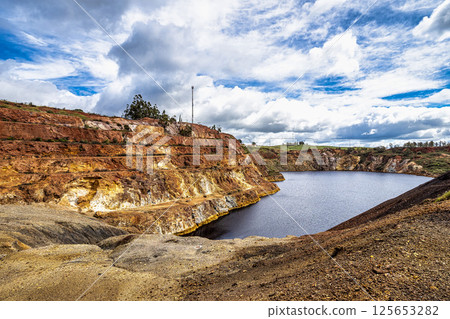 The abandoned Mine in Minas de Sao Domingos Village in Alentejo Portugal. 125653282