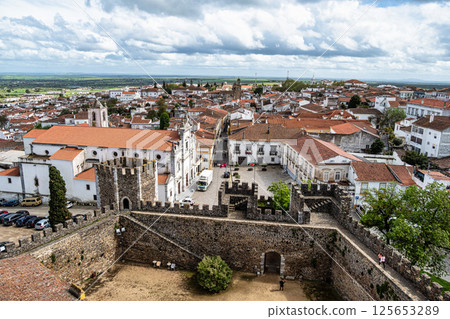 Beja city overview taken from castle, Baixo Alentejo, Portugal 125653289