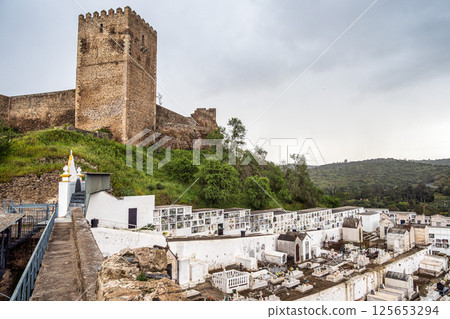 Mertola Castle in Alentejo, Portugal was one of the most impregnable fortresses in the Occidental Iberia. 125653294