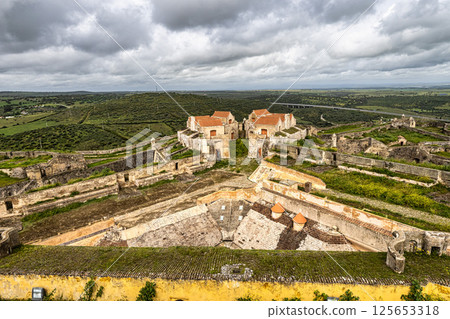 The Fort Nossa Senhora da Graca or Fort Conde de Lippe north of the city of Elvas in Alentejo, Portugal. The Fort Nossa Senhora da Graca or Fort Conde de Lippe north of the city of Elvas in Alentejo, Portugal. 125653318