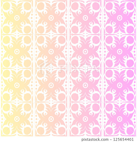 vector seamless pattern of geometric ornament with round shapes 125654401