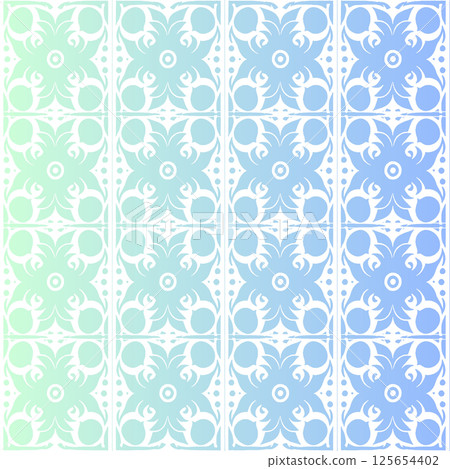 vector seamless pattern of geometric ornament with round shapes 125654402