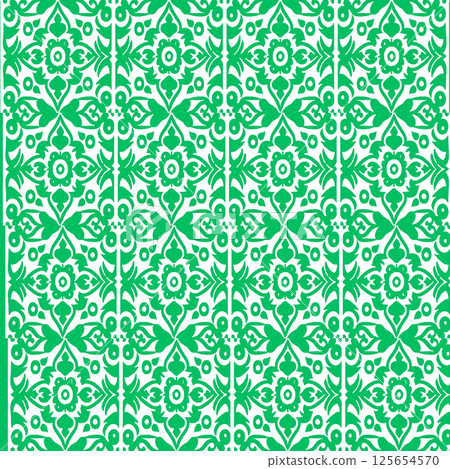 vector seamless pattern of geometric ornament with round shapes vector seamless pattern of geometric ornament with round shapes 125654570