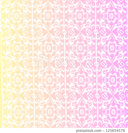 vector seamless pattern of geometric ornament with round shapes 125654578