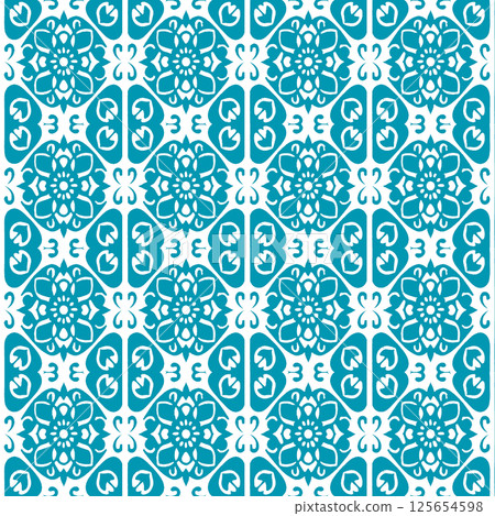 vector seamless pattern of geometric ornament with round shapes vector seamless pattern of geometric ornament with round shapes 125654598