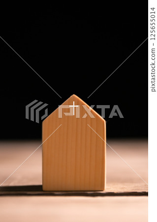 Church with its cross symbolizing Jesus Christ, stands as holy building where community gathers in faith and belief to worship God. church, cross, jesus christ, belief, community, estate, faith, god. 125655014