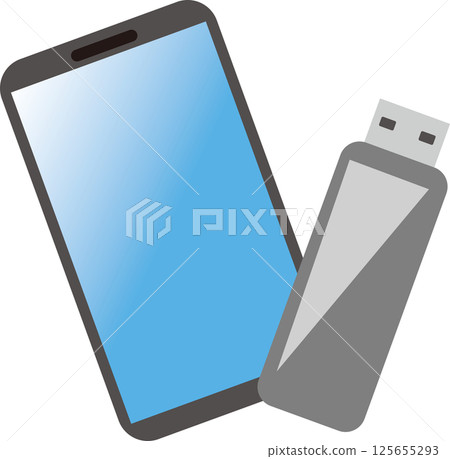 智慧型手機和 USB 125655293