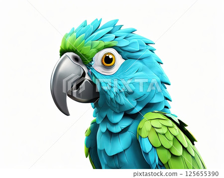 the AI Image Generator, Illustration of a Vibrant Cartoon Parrot the AI Image Generator, Illustration of a Vibrant Cartoon Parrot 125655390