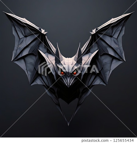 AI Image Generator, Origami Bat With Glowing Eyes Showcasing Intricate Detail AI Image Generator, Origami Bat With Glowing Eyes Showcasing Intricate Detail 125655434