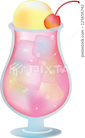 colorful shaved ice illustration 125656742