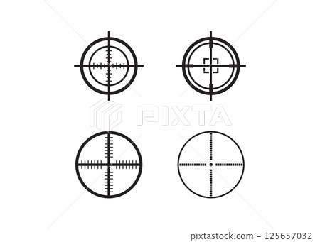 Crosshair Icons Set stock illustration 125657032